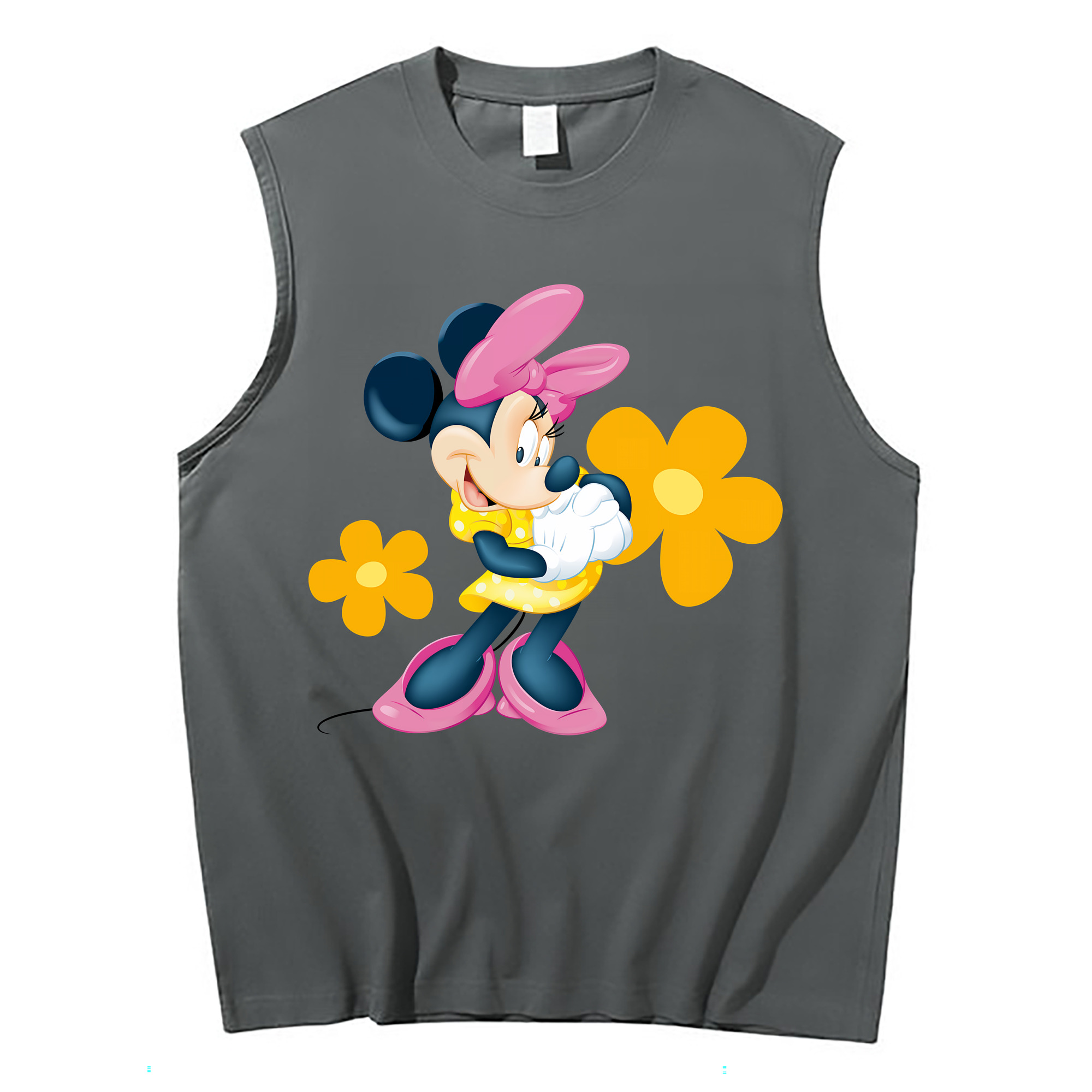 （画像用） ミッキーマウス Mickey Mouse コットン100％タンクトップ（フロントプリント）